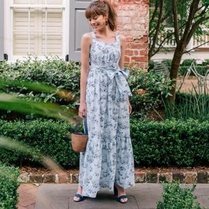 Gal Meets Glam Lula Floral Waist Tie Maxi Dress 00